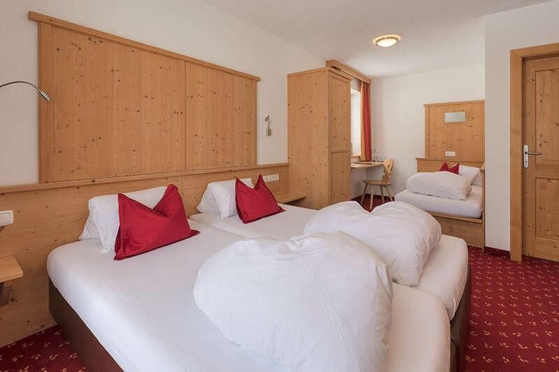 Triple room in the Hotel Bacherhof in St Anton